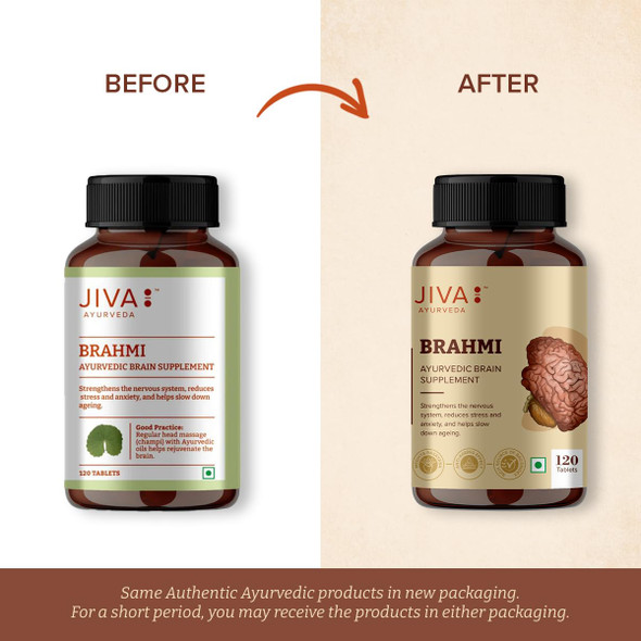 Jiva Brahmi Tablets 500mg |120 Tablets Pack of 1   |120gm|0.26 lbs