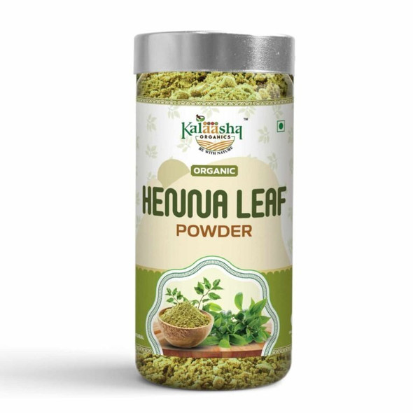 Kalaasha Organics - Organic Henna Leaf Powder   |100gm|0.22 lbs