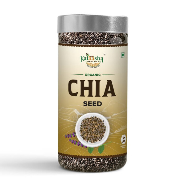 Kalaasha Organics - Organic Chia Seeds   |250gm|0.55 lbs