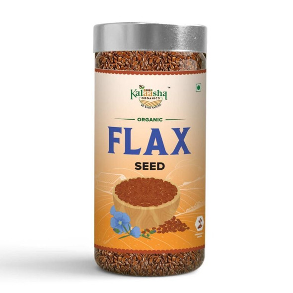 Kalaasha Organics - Organic Flax Seeds   |250gm|0.55 lbs