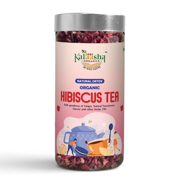 Kalaasha Organics - Organic Hibiscus Ginger Tea   |100gm|0.22 lbs