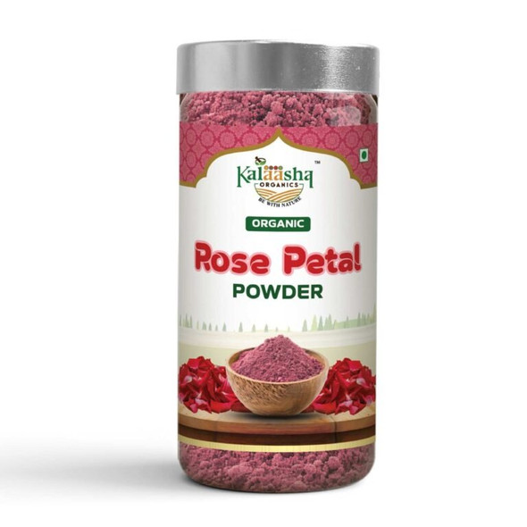 Kalaasha Organics - Rose Petal Powder   |100gm|0.22 lbs
