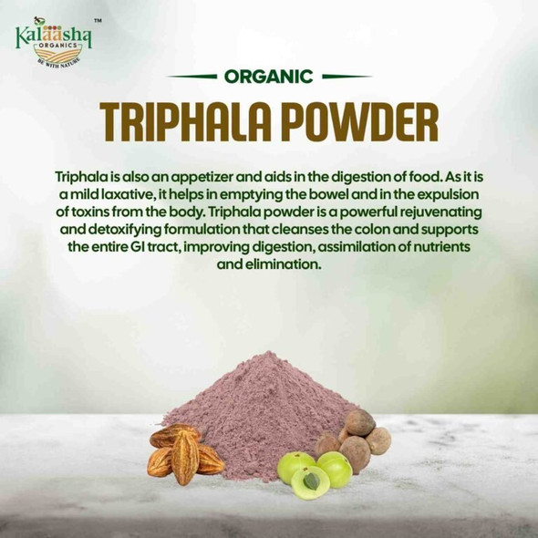 Kalaasha Organics - Triphala Powder   |100gm|0.22 lbs