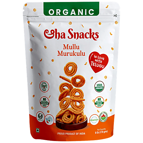 Aha Snacks Organic Mullu Muruku |170gm|0.37 lbs