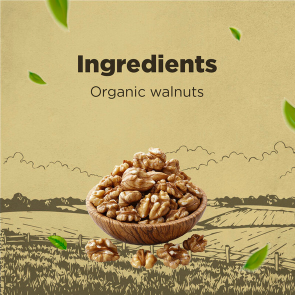Bharat Organics Kashmiri Walnut Kernels |200gm|0.44 lbs