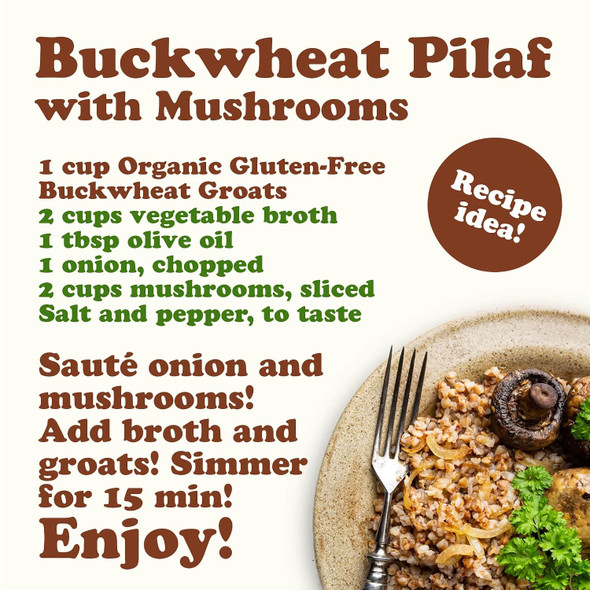 Food to Live Organic Buckwheat Groats – Whole Grain Buckwheat Seeds, Raw |454gm|1.0 lbs