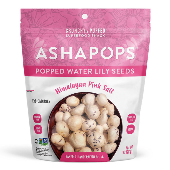 AshaPops - Himalayan Pink Salt - Popped Water Lily Seeds |28gm|0.06 lbs