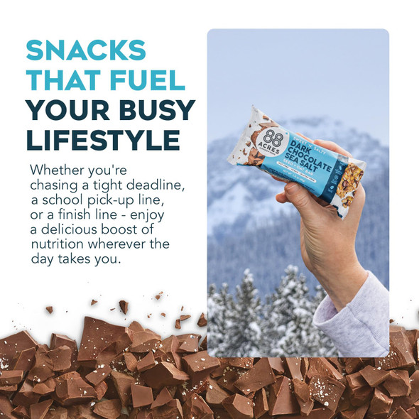 88 Acres Dark Chocolate Sea Salt Seed + Oat Bar  |45gm|0.1 lbs