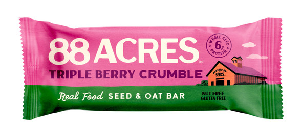 88 Acres Triple Berry Crumble Seed + Oat Bar  |45gm|0.1 lbs