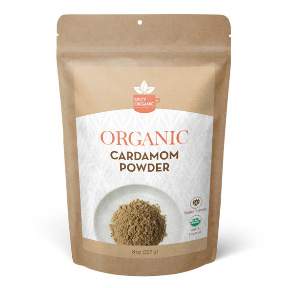 Spicy Organic – Organic Cardamom Powder by Spicy Organic|227gm|0.5 lbs
