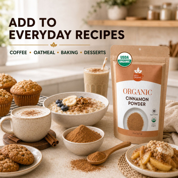 Spicy Organic – Organic Cassia Cinnamon Powder by Spicy Organic|227gm|0.5 lbs