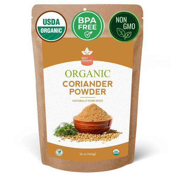 Spicy Organic – Organic Coriander Powder by Spicy Organic|454gm|1.0 lbs