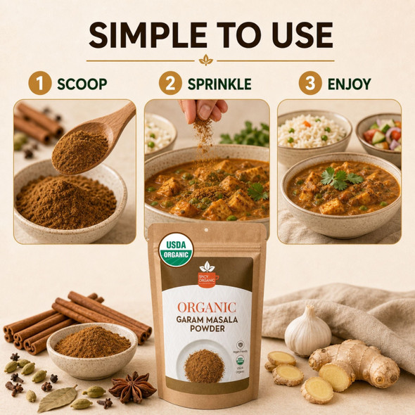 Spicy Organic – Organic Garam Masala powder by Spicy Organic|454gm|1.0 lbs