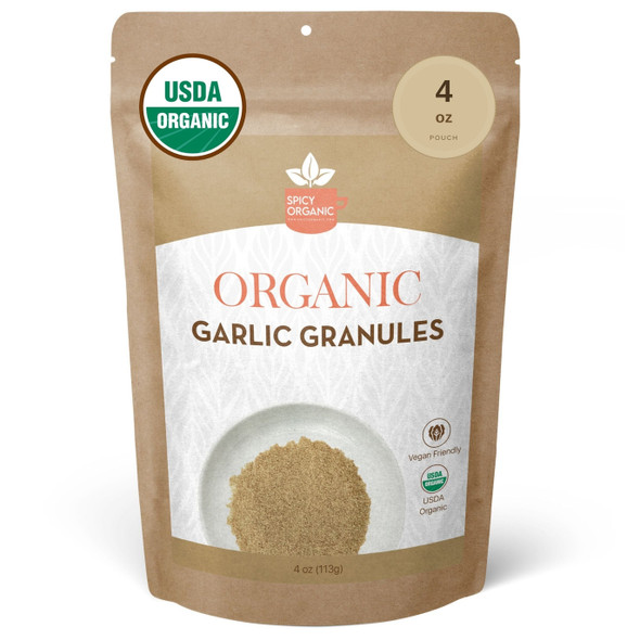Spicy Organic – Organic Garlic Granules by Spicy Organic|113gm|0.25 lbs