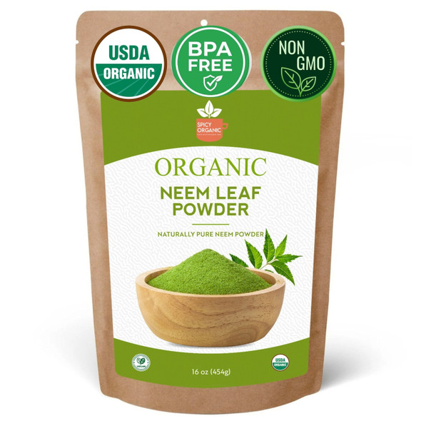 Spicy Organic – Organic Neem Powder by Spicy Organic|454gm|1.0 lbs