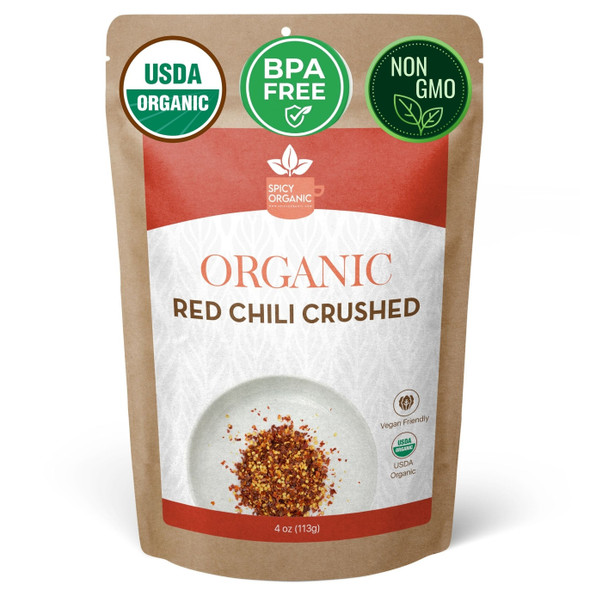 Spicy Organic – Organic Red Chili Flakes by Spicy Organic|454gm|1.0 lbs