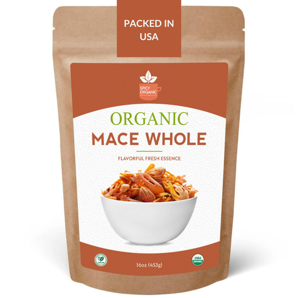 Spicy Organic – Organic Whole Mace by Spicy Organic|454gm|1.0 lbs