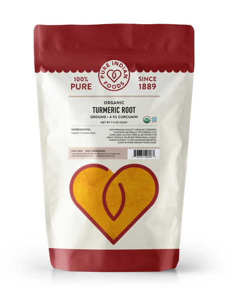 Pure Indian Foods – Turmeric Root Ground by Pure Indian Foods|212gm|0.47 lbs