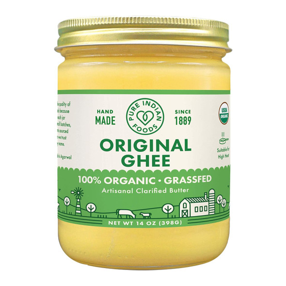 Pure Indian Foods – Original Ghee, Grassfed by Pure Indian Foods|398gm|0.88 lbs