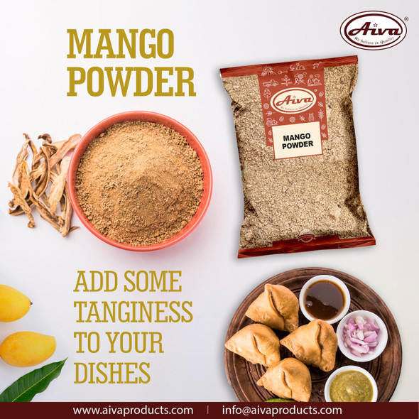 AIVA Products – Organic Amchur (Dry Mango) Powder by AIVA Products|200gm|0.44 lbs