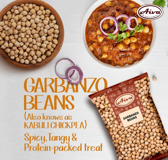 AIVA Products – Organic Garbanzo Beans (Kabuli Chana) by AIVA Products|1814gm|4.0 lbs