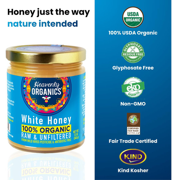 Heavenly Organics – White Honey by Heavenly Organics|340gm|0.75 lbs