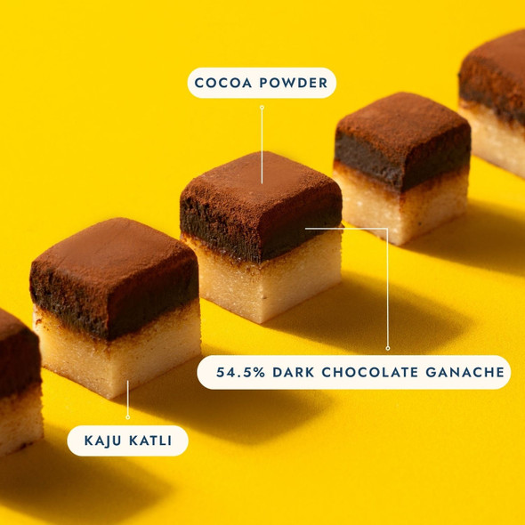 Bombay Sweet Shop  Indie Bites – Dark Chocolate Kaju Katli | 140gm | 0.31 lbs