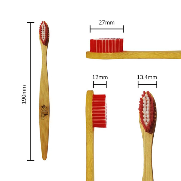 Bamboo India  -Bamboo Toothbrush Charcoal Adult Soft – Pack of 4 | 30gm | 0.07 lbs