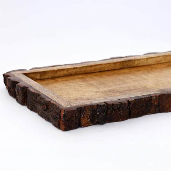 Natriel  Premium Acacia Wood Serving Tray Wood Decorative Platter | Wooden Tray for Sizzler Serving | 550gm | 1.21 lbs