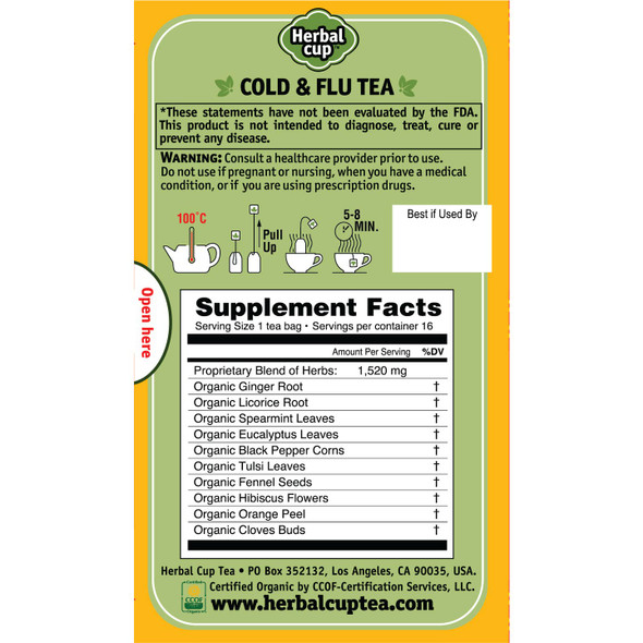 Herbal Cup - Ayurveda Tea for Cold & Flu | 25gm | 0.06 lbs