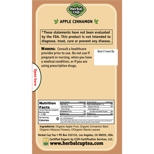 Herbal Cup - Apple Cinnamon | 25gm | 0.06 lbs