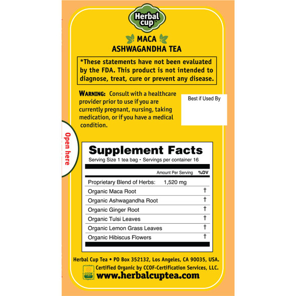 Herbal Cup - Maca Ashwagandha Tea | 25gm | 0.06 lbs