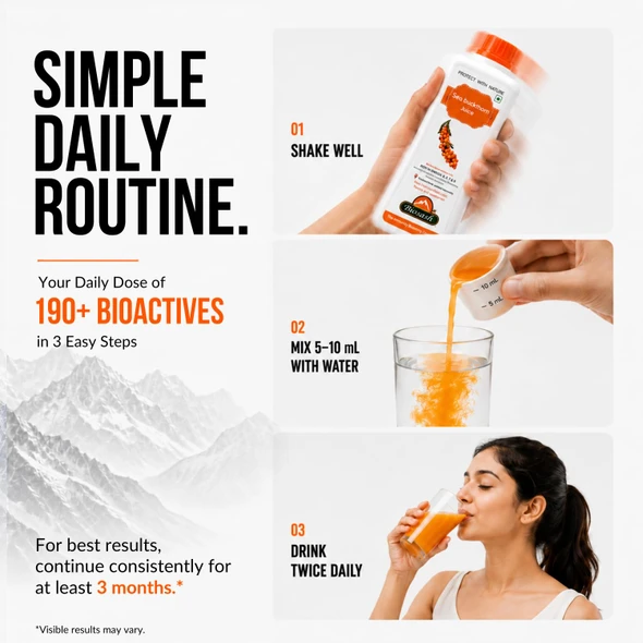BIOSASH - Sea Buckthorn Juice | 250ml | 8.45 fl oz