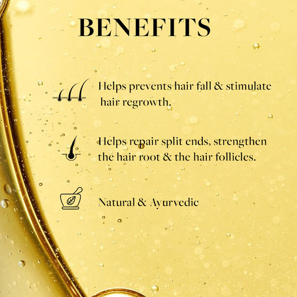 Sadhev - Anti-Hairfall Oil with Bhringraj, Curry Leaves & Hibiscus | Ayurvedic Hair Growth Oil for Hair Fall Control & Split Ends | 150ml | 5.07 oz