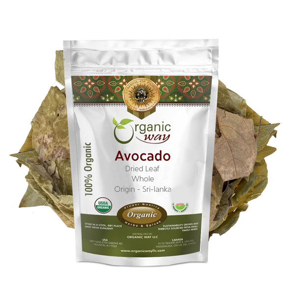 Organic Way - Avocado Dried leaves Whole | 113gm | 0.25 lbs