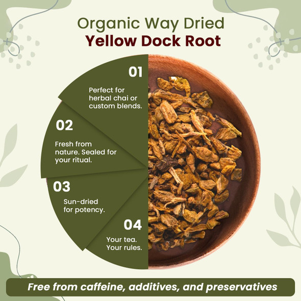 Organic Way - Yellow Dock Herb Cut & Sifted - Herbal Tea | 227gm | 0.5 lbs