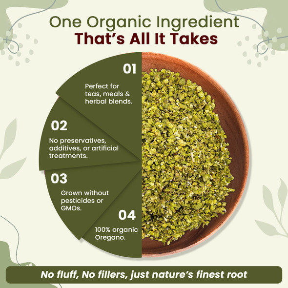 Organic Way - Dried Oregano Leaf Cut & Sifted - Herbal Tea | 454gm | 1.0 lbs