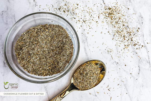 Organic Way - Chamomile Flowers Cut & Sifted - Herbal Tea | 454gm | 1.0 lbs