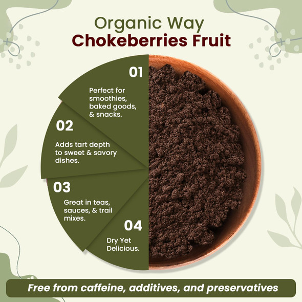 Organic Way - Chokeberries Fruit Powder - Pure Botanical Powder | 227gm | 0.5 lbs