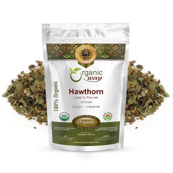Organic Way - Hawthorn Leaf and Flower Whole - Herbal Tea | 454gm | 1.0 lbs