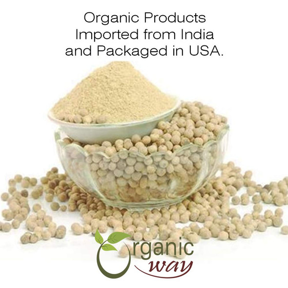 Organic Way - Premium White Peppercorns Whole - Culinary Spice | 454gm | 1.0 lbs