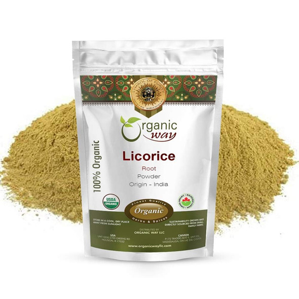 Organic Way - Licorice Root Powder - Pure Botanical Powder | 454gm | 1.0 lbs