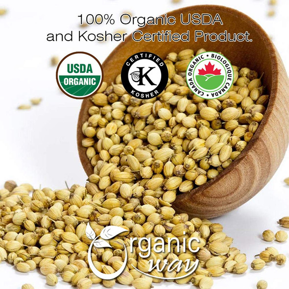Organic Way - Premium Coriander Whole - Culinary Spice | 454gm | 1.0 lbs