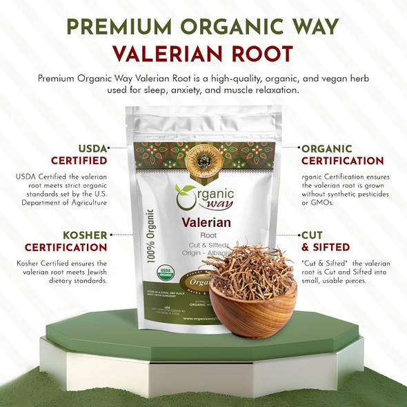 Organic Way - Valerian Root Powder - Pure Botanical Powder | 113gm | 0.25 lbs