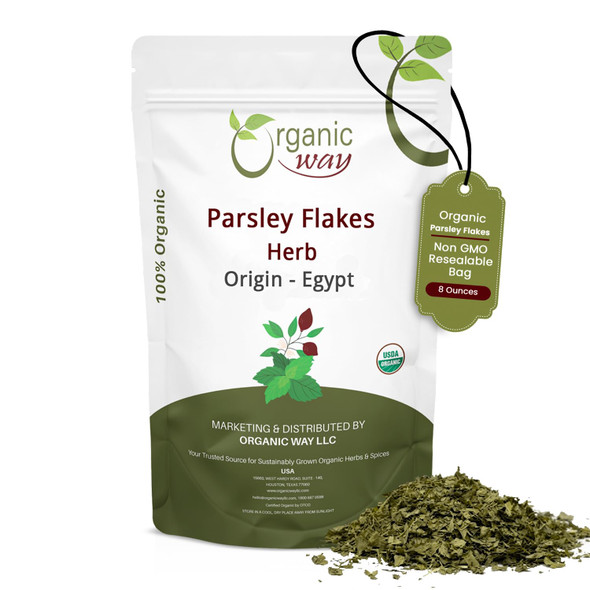 Organic Way - Dried Parsley Flakes - Culinary Spice | 113gm | 0.25 lbs