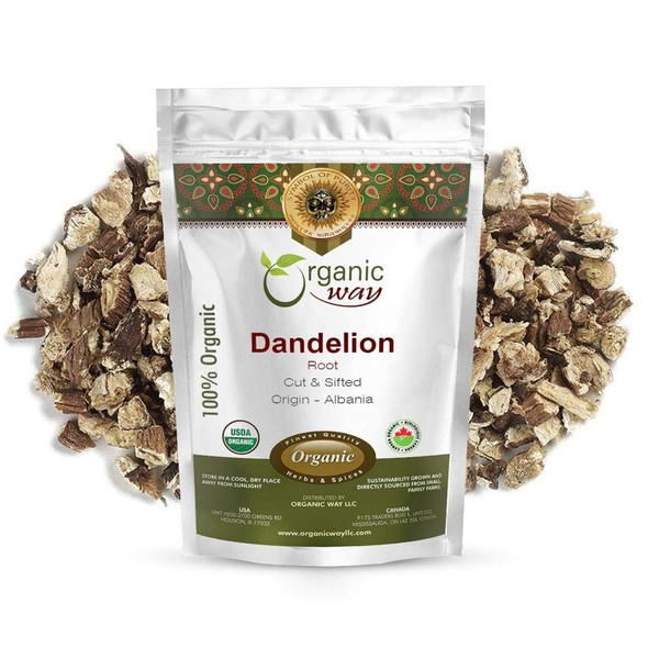 Organic Way - Dandelion Root Cut & Sifted - Herbal Tea | 113gm | 0.25 lbs