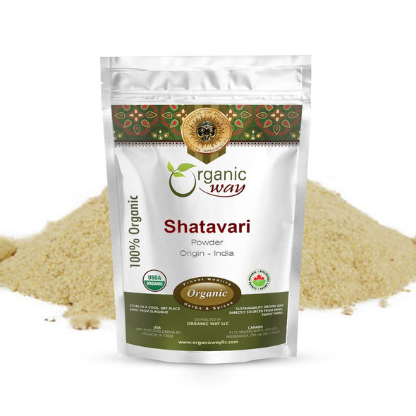 Organic Way - Shatavari Powder (Asparagus Racemosus) - Pure Botanical Powder | 454gm | 1.0 lbs