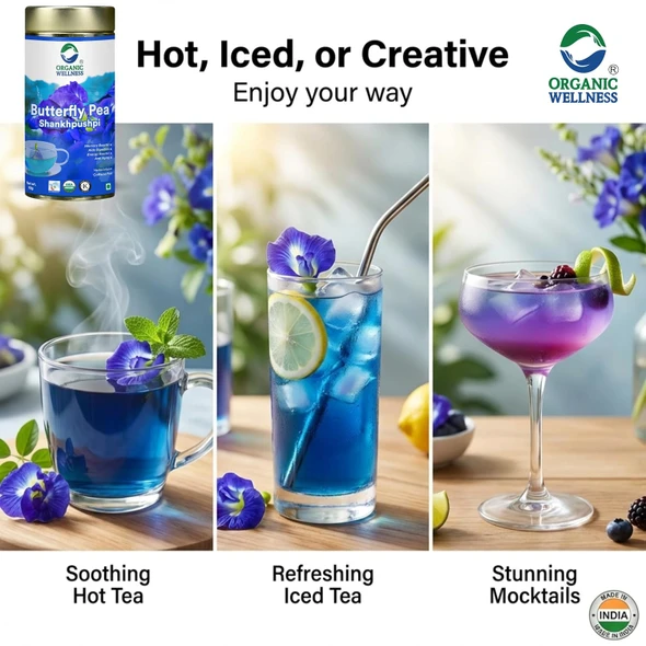 Organic Wellness - Butterfly Pea Flower Herbal Tea | 50gm | 0.11 lbs