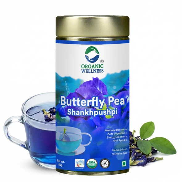 Organic Wellness - Butterfly Pea Flower Herbal Tea | 50gm | 0.11 lbs