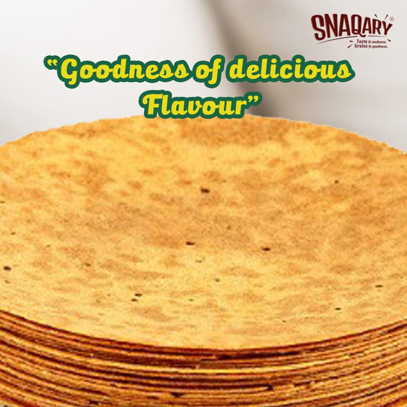 Snaqary - Roasted Plain Khakhra | 1000gm | 2.2 lbs